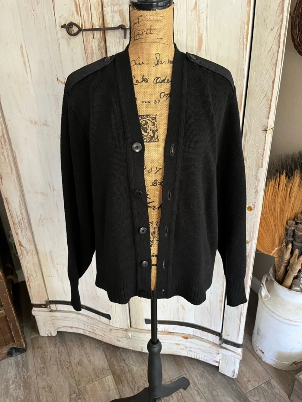 Vintage Military Equipment Corp of America military black commando cardigan - Picture 4 of 8